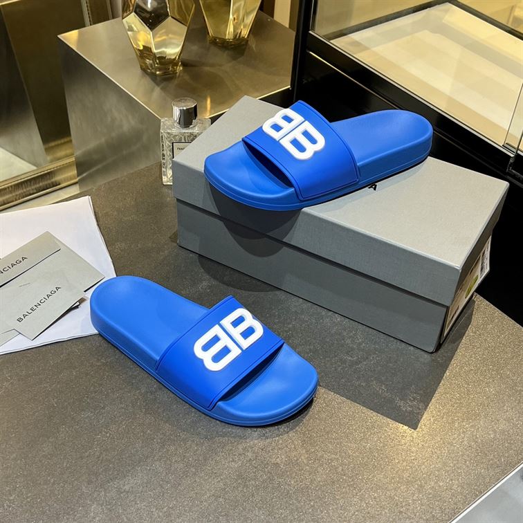BALENCIAGA BB POOL SLIDE SANDALS - BBD013