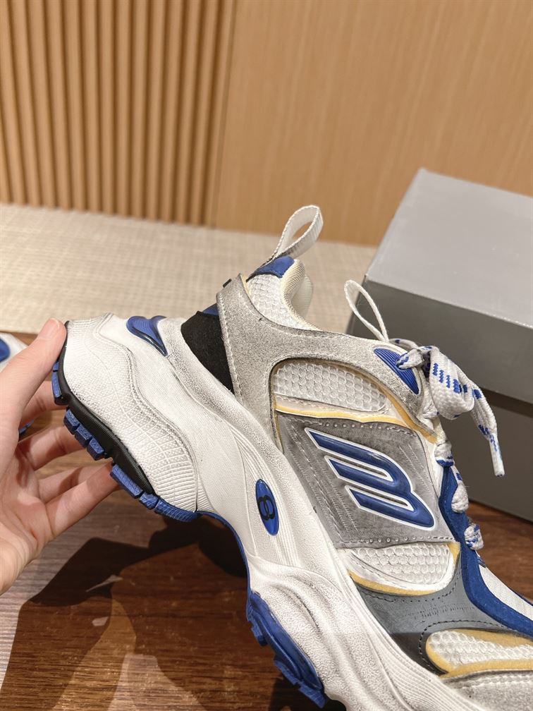 BALENCIAGA CARGO SNEAKER WHITE BLUE - BLA095