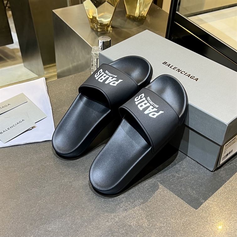 BALENCIAGA CITIES PARIS POOL SLIDE SANDAL - BBD005