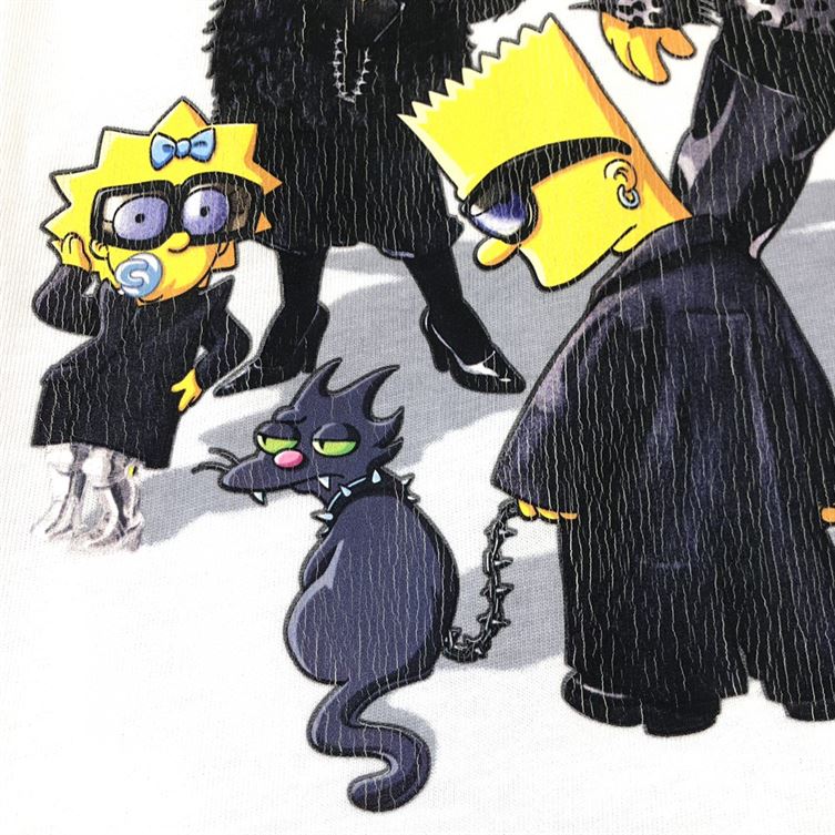 BALENCIAGA MEN'S THE SIMPSONS TM 20TH TELEVISION T-SHIRT OVERSIZED IN WHITE - BAS005