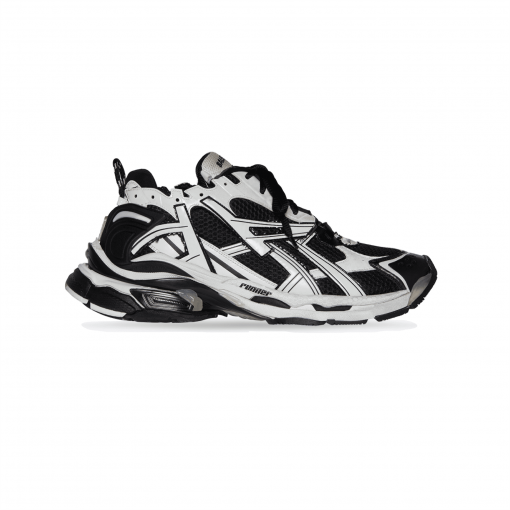 BALENCIAGA RUNNER SNEAKERS IN BLACK AND WHITE MESH AND NYLON - BLA008