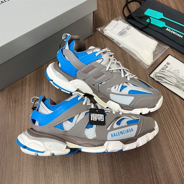 BALENCIAGA TRACK SNEAKER IN BLUE BROWN - BLA089