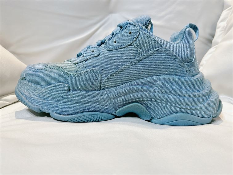 BALENCIAGA TRIPLE S SNEAKER DENIM IN BLUE - BLA078
