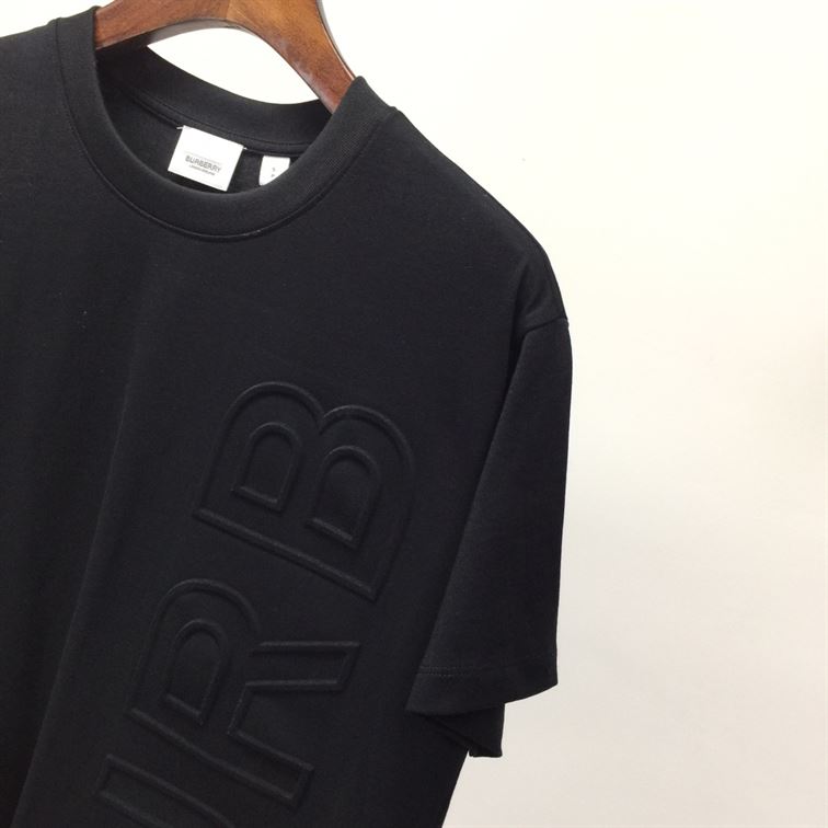 BURBERRY EMBOSSED LOGO COTTON OVERSIZED T-SHIRT - BRS025