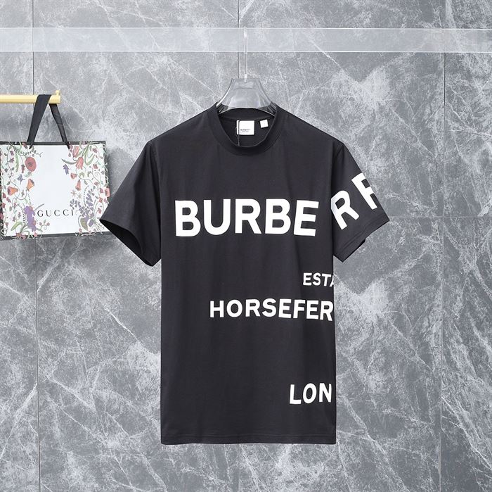BURBERRY HORSEFERRY PRINT COTTON OVERSIZED T-SHIRT - BRS001