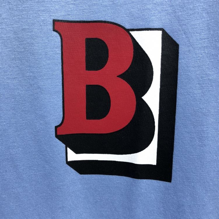 BURBERRY LETTER GRAPHIC COTTON OVERSIZED T-SHIRT - BRS020