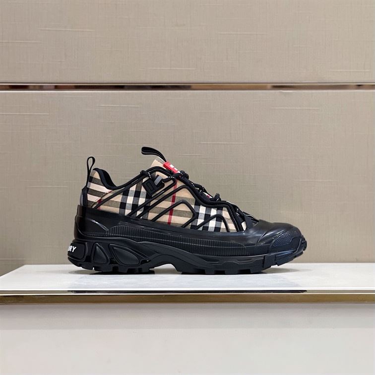 BURBERRY VINTAGE CHECK COTTON ARTHUR SNEAKERS - BBR006