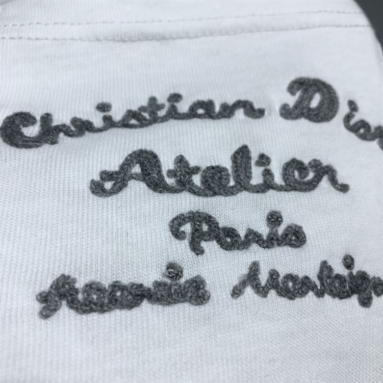 CHRISTIAN DIOR ATELIER' T-SHIRT RELAXED FIT WHITE COTTON JERSEY - DOT023