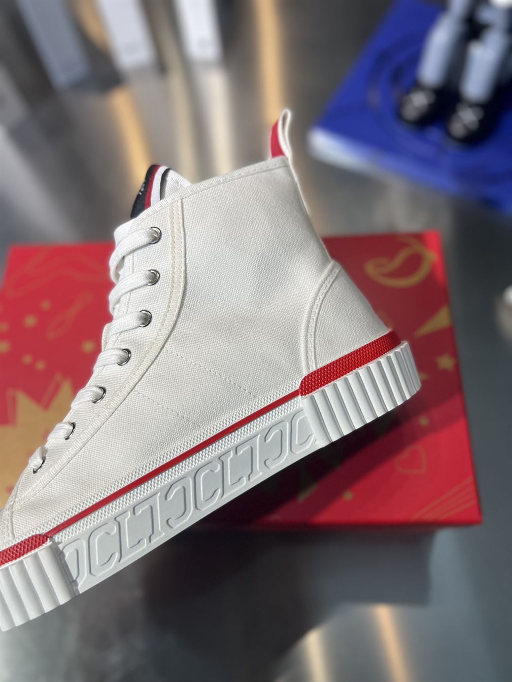 CHRISTIAN LOUBOUTIN PEDRO JUNIOR HIGH-TOP SNEAKERS - CLS026