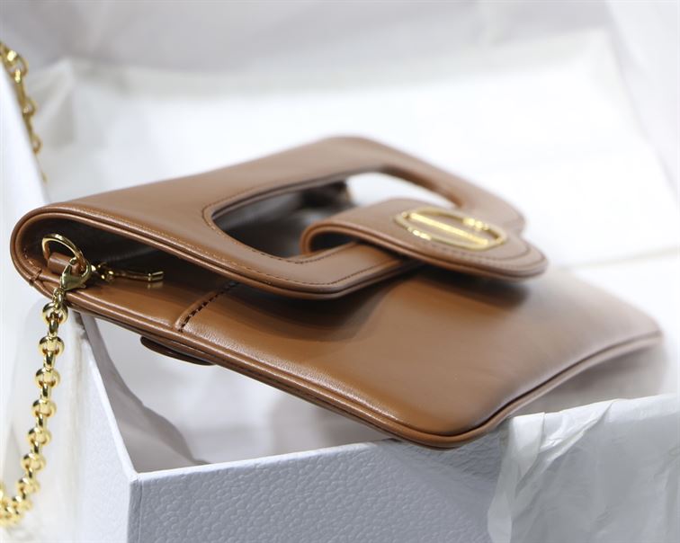 DIOR AUTHENTICATED AVENUE HANDBAG LEATHER BROWN