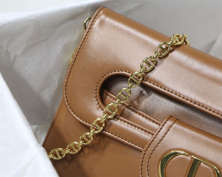 DIOR AUTHENTICATED AVENUE HANDBAG LEATHER BROWN