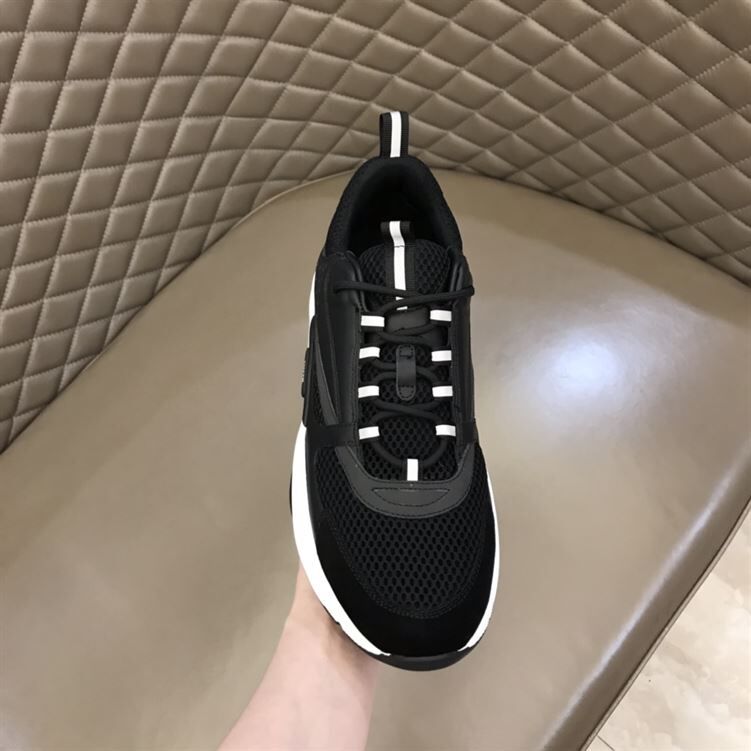 DIOR B22 SNEAKERS BLACK TECHNICAL MESH AND CALFSKIN - DO004
