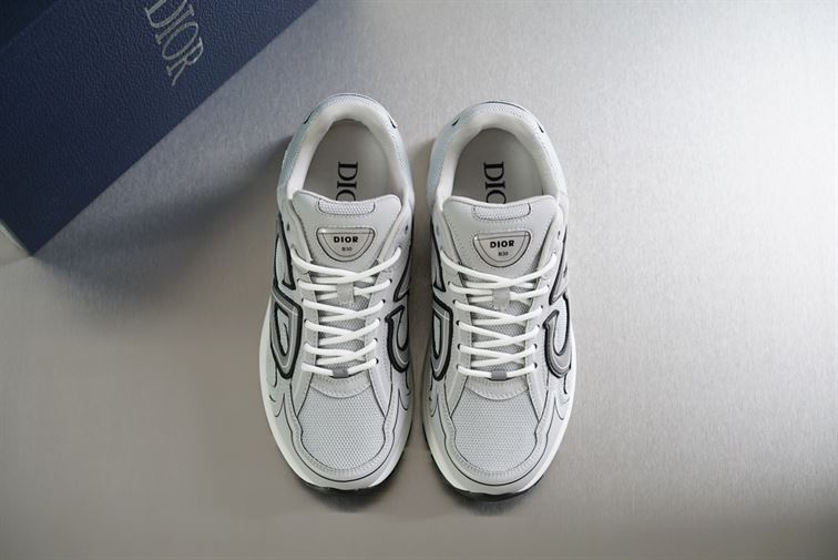 DIOR B30 SNEAKER GRAY MESH AND TECHNICAL FABRIC - DO073