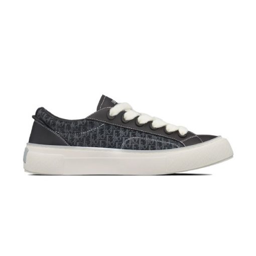 DIOR B33 SNEAKER BLACK SMOOTH CALFSKIN AND DIOR OBLIQUE JACQUARD - DO129