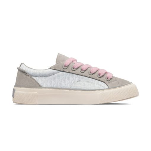 DIOR B33 SNEAKER GRAY AND WHITE DIOR OBLIQUE JACQUARD - DO130