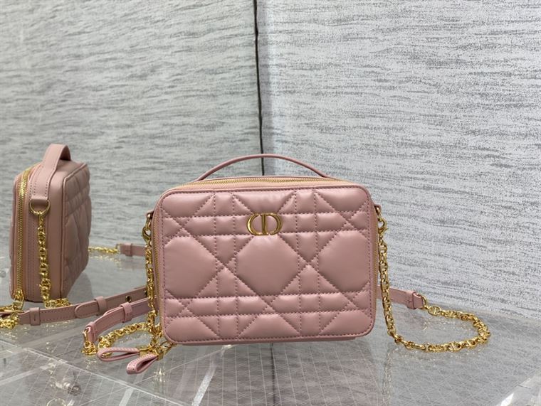 DIOR CARO BOX BAG ROSE DES VENTS QUILTED