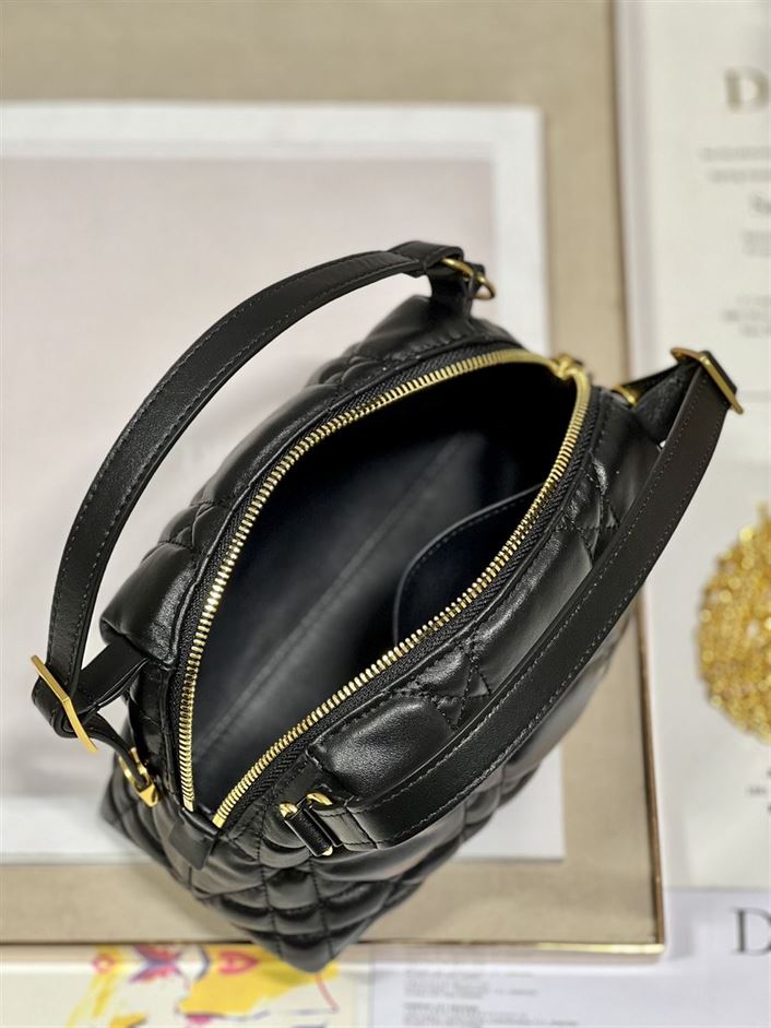 DIOR CARO D-COSY BAG BLACK SUPPLE CANNAGE