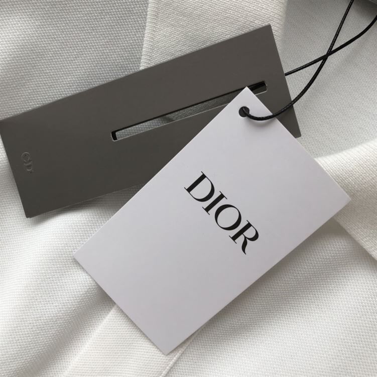 DIOR CD ICON POLO SHIRT WHITE COTTON PIQUÃ‰ - DOT025