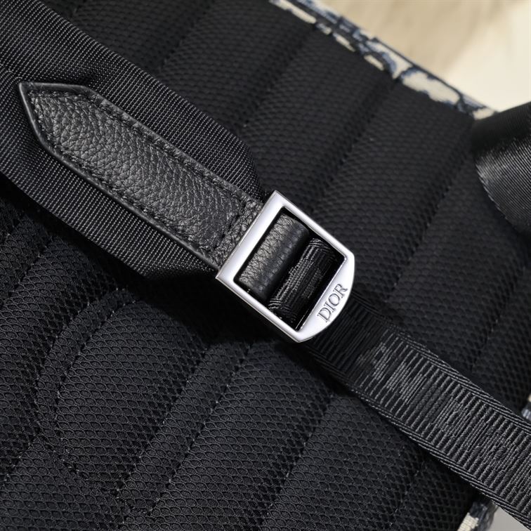 DIOR EXPLORER BACKPACK BEIGE AND BLACK OBLIQUE JACQUARD - DIO021