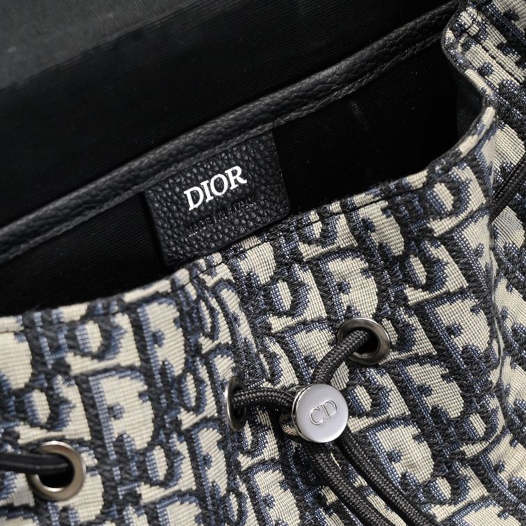 DIOR EXPLORER BACKPACK BEIGE AND BLACK OBLIQUE JACQUARD - DIO021