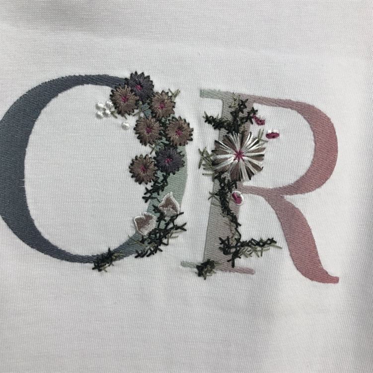 DIOR FLOWER LOGO T-SHIRT - DOT005
