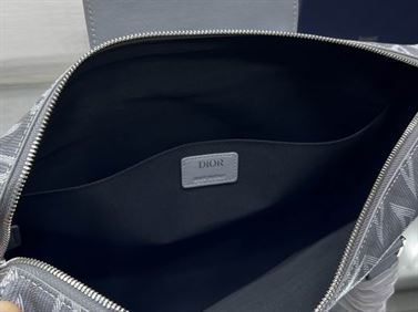 DIOR LINGOT BRIEFCASE BLACK CD DIAMOND CANVAS AND SMOOTH CALFSKIN - DIO033