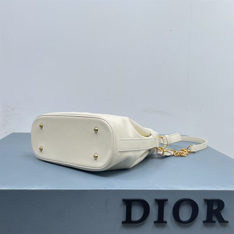 DIOR MEDIUM C EST DIOR BAG WHITE CD EMBOSSED CALFSKIN