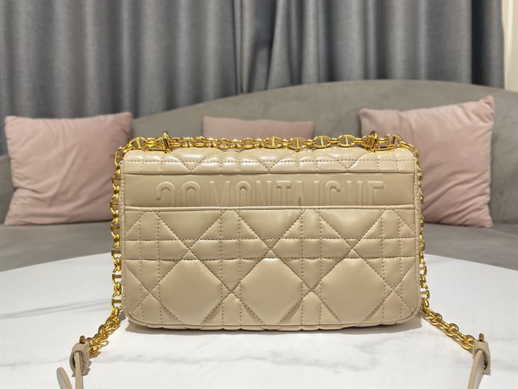 DIOR MEDIUM DIOR CARO BAG BEIGE QUILTED