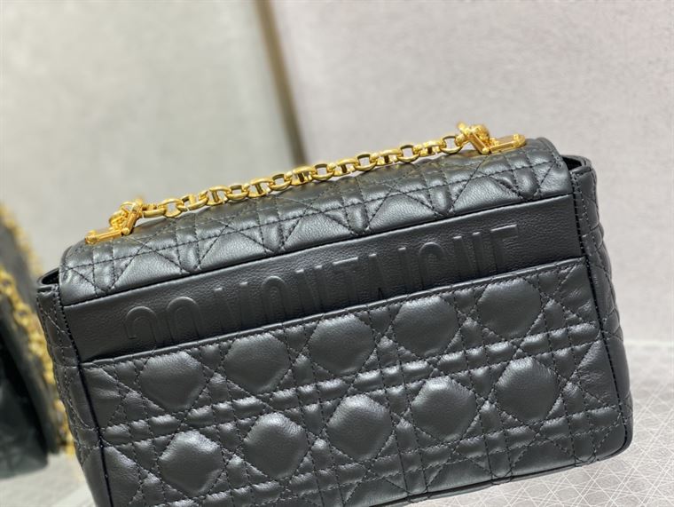 DIOR MEDIUM DIOR CARO BAG BLACK SUPPLE CANNAGE CALFSKIN