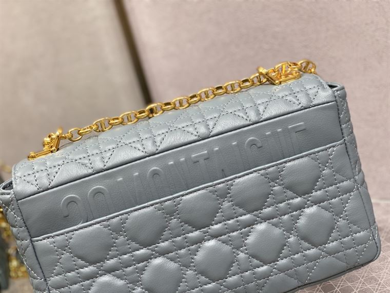 DIOR MEDIUM DIOR CARO BAG BLUE SUPPLE CANNAGE CALFSKIN