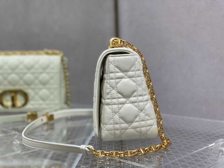 DIOR MEDIUM DIOR CARO BAG IVORY SUPPLE CANNAGE CALFSKIN