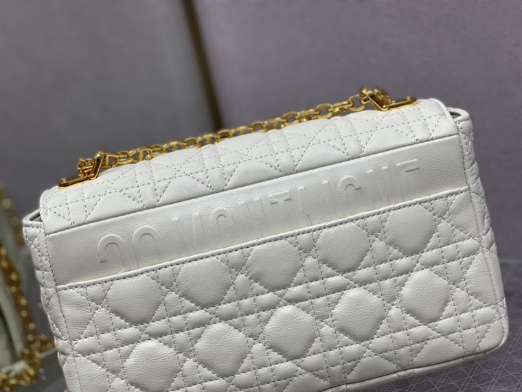 DIOR MEDIUM DIOR CARO BAG IVORY SUPPLE CANNAGE CALFSKIN