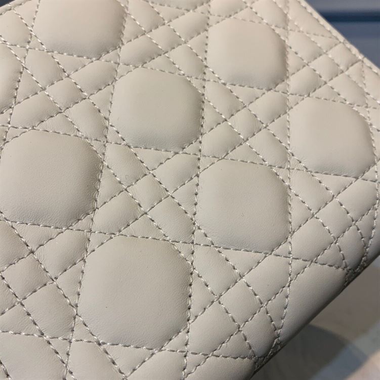 DIOR MINI LADY DIOR BAG LATTE ULTRAMATTE CANNAGE CALFSKIN