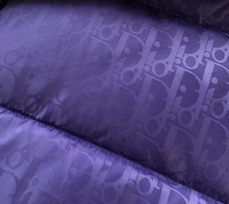 DIOR OBLIQUE DOWN JACKET PURPLE NYLON JACQUARD - DRC007