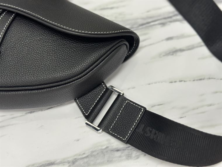 DIOR SADDLE BAG BLACK GRAINED CALFSKIN - DIO042