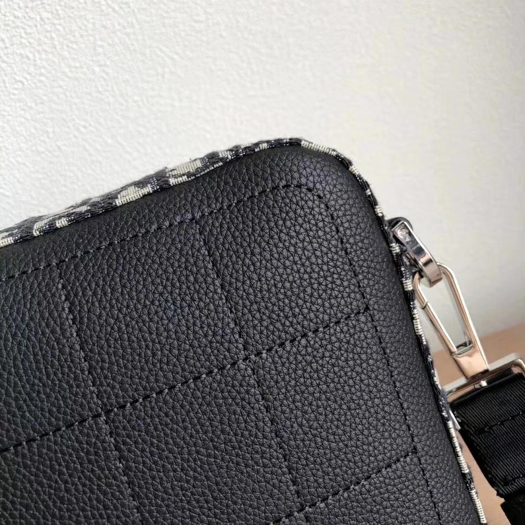 DIOR SAFARI MESSENGER BAG BEIGE AND BLACK DIOR OBLIQUE JACQUARD - DIO001