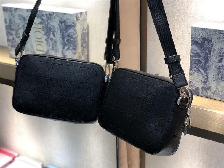 DIOR SAFARI MESSENGER BAG LEATHER BLACK - DIO013