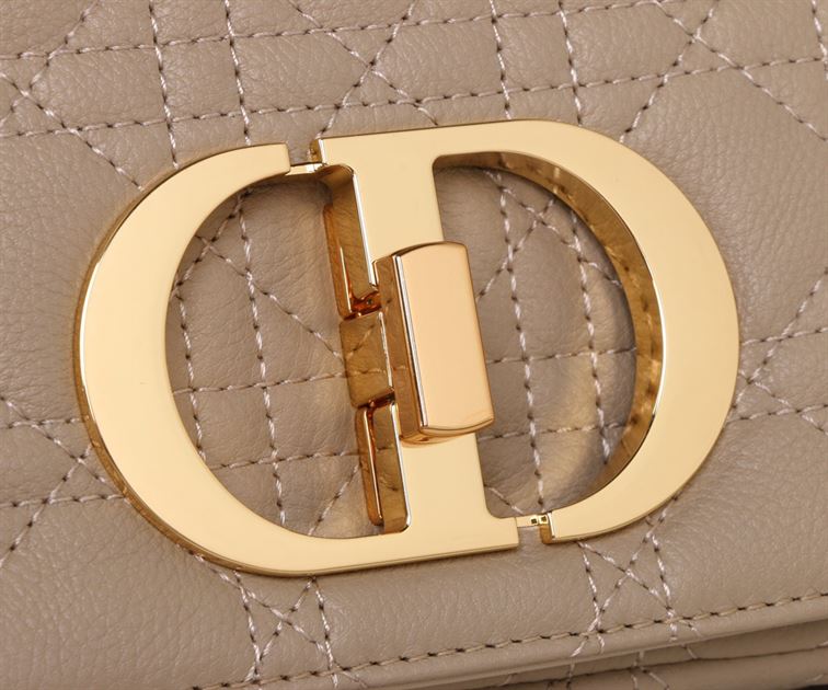 DIOR SMALL DIOR CARO BAG BEIGE SUPPLE CANNAGE