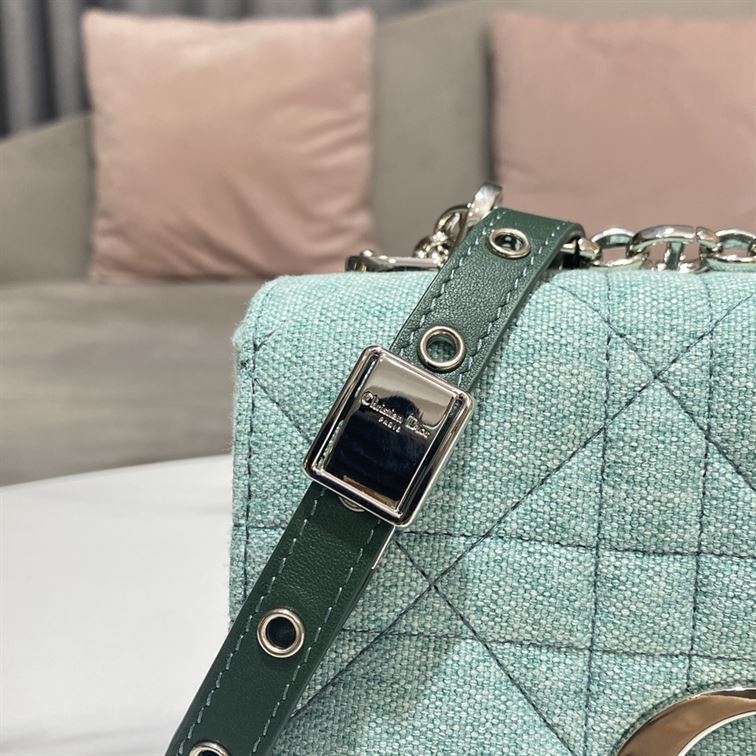 DIOR SMALL DIOR CARO BAG BLUE SUPPLE CANNAGE