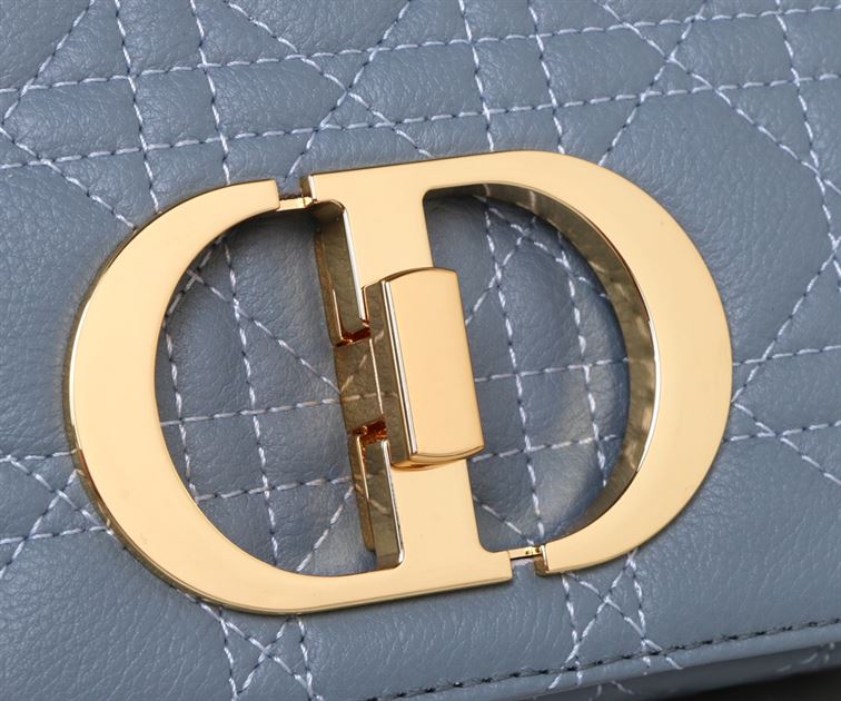 DIOR SMALL DIOR CARO BAG BLUE SUPPLE CANNAGE