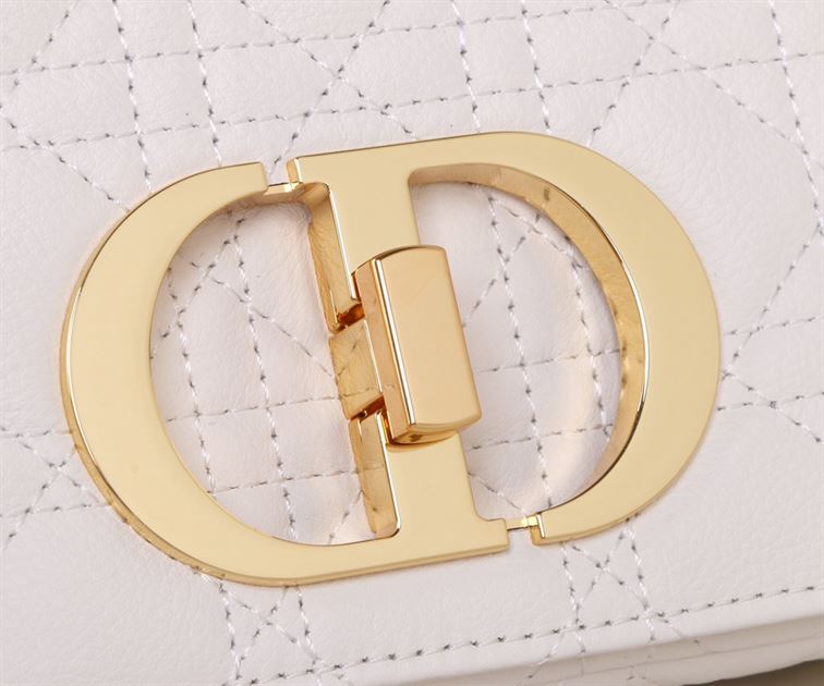 DIOR SMALL DIOR CARO BAG WHITE SUPPLE
