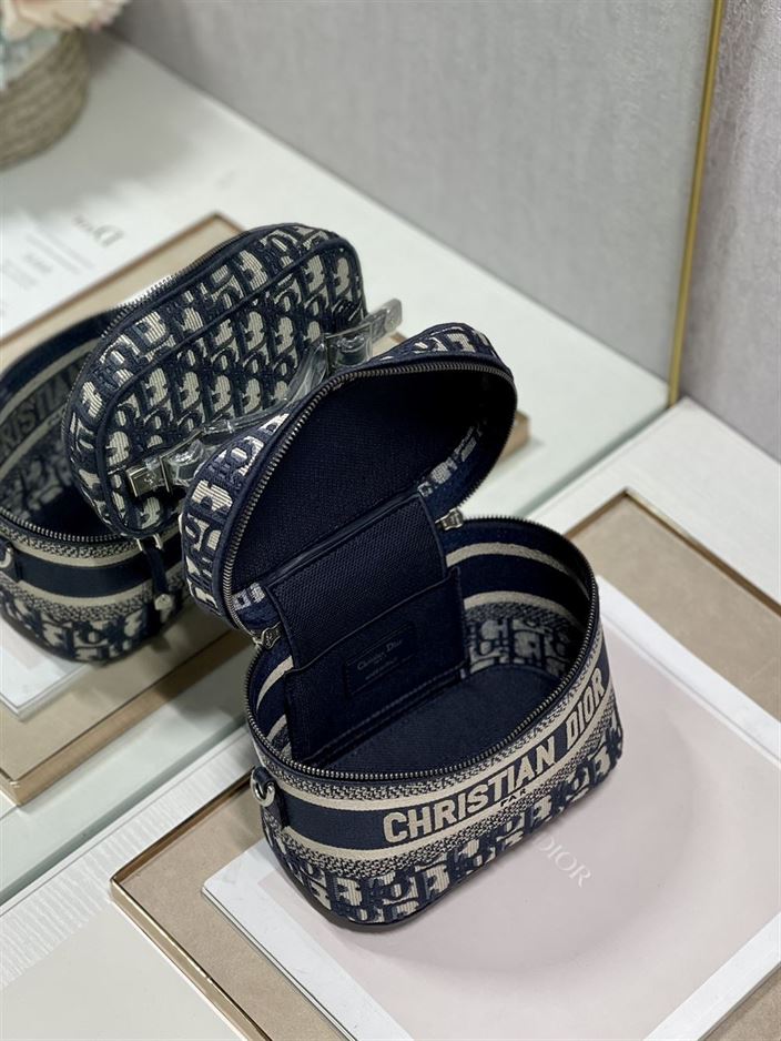 DIOR SMALL DIORTRAVEL VANITY CASE BLUE