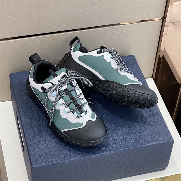 DIORIZON HIKING SHOE GREEN-GREY TECHNICAL MESH AND BLACK RUBBER - DO085