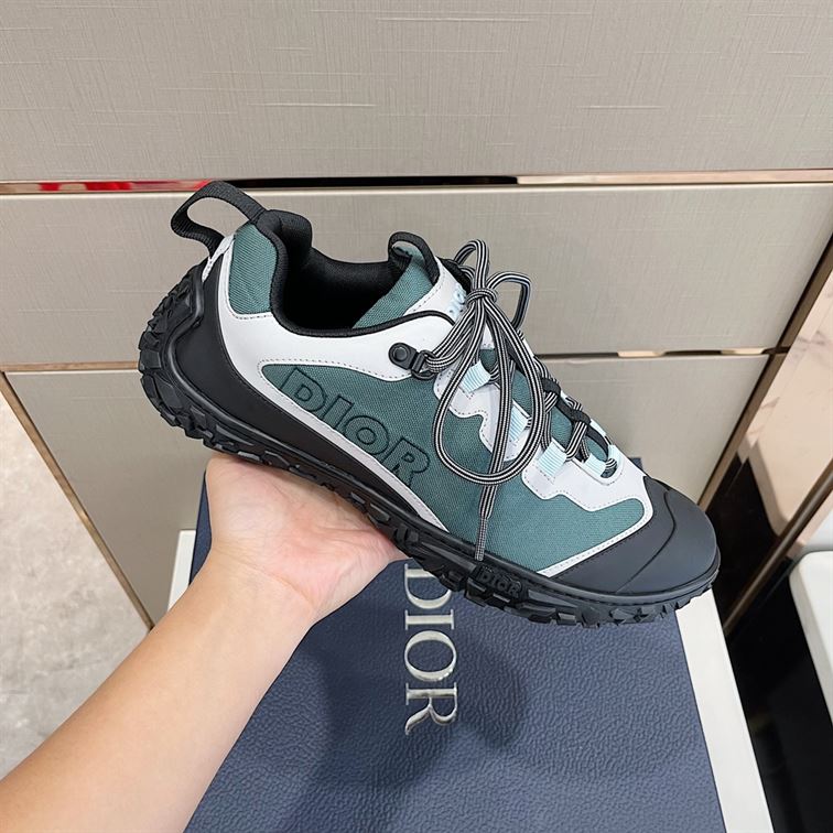 DIORIZON HIKING SHOE GREEN-GREY TECHNICAL MESH AND BLACK RUBBER - DO085