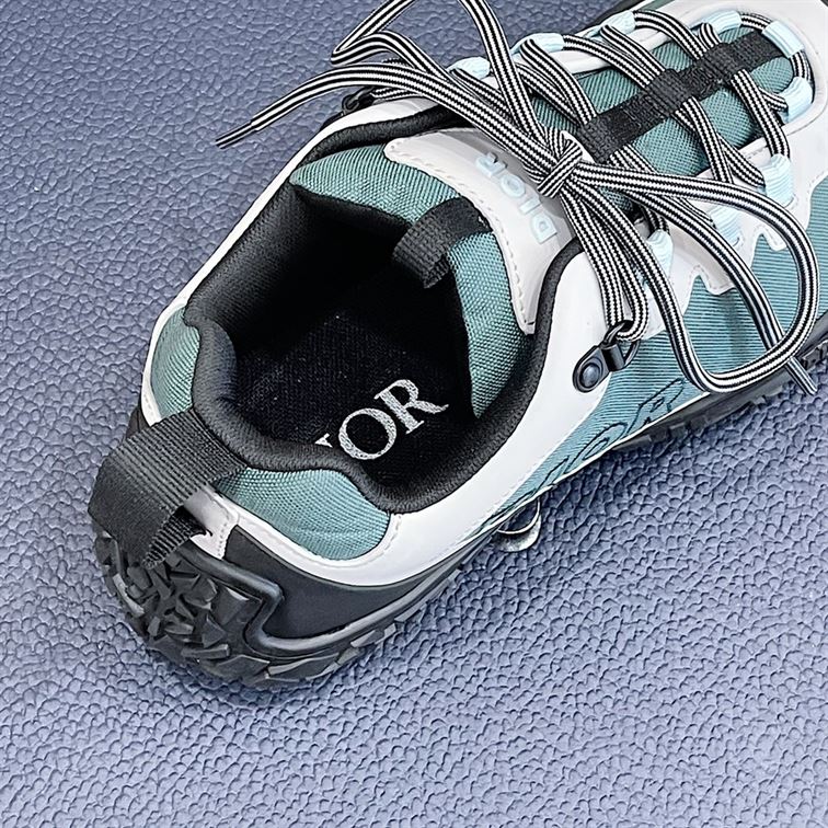 DIORIZON HIKING SHOE GREEN-GREY TECHNICAL MESH AND BLACK RUBBER - DO085