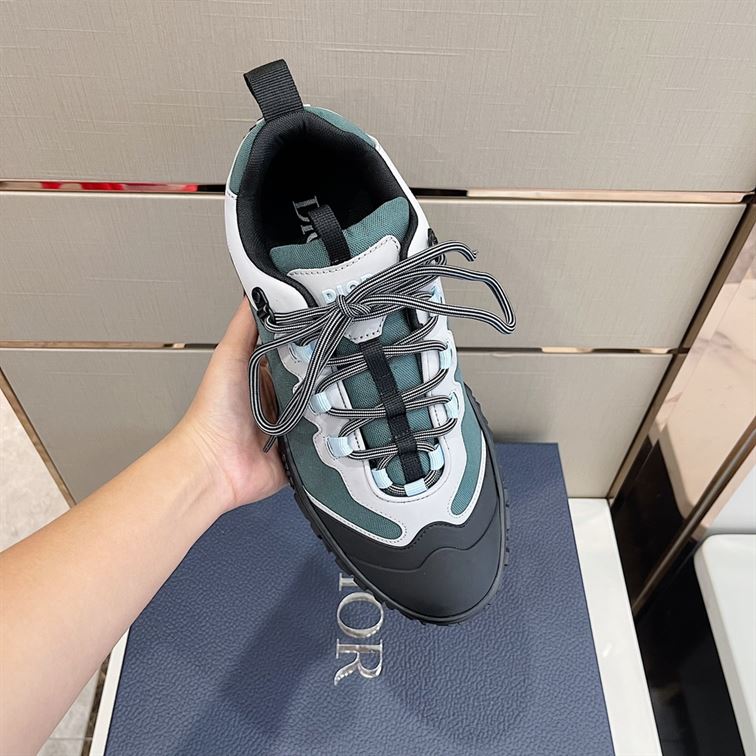 DIORIZON HIKING SHOE GREEN-GREY TECHNICAL MESH AND BLACK RUBBER - DO085