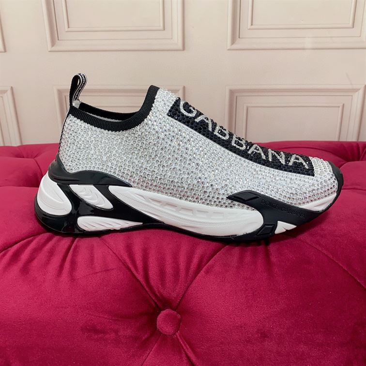 DOLCE & GABBANA FAST SNEAKERS WITH RHINESTONES – DG042
