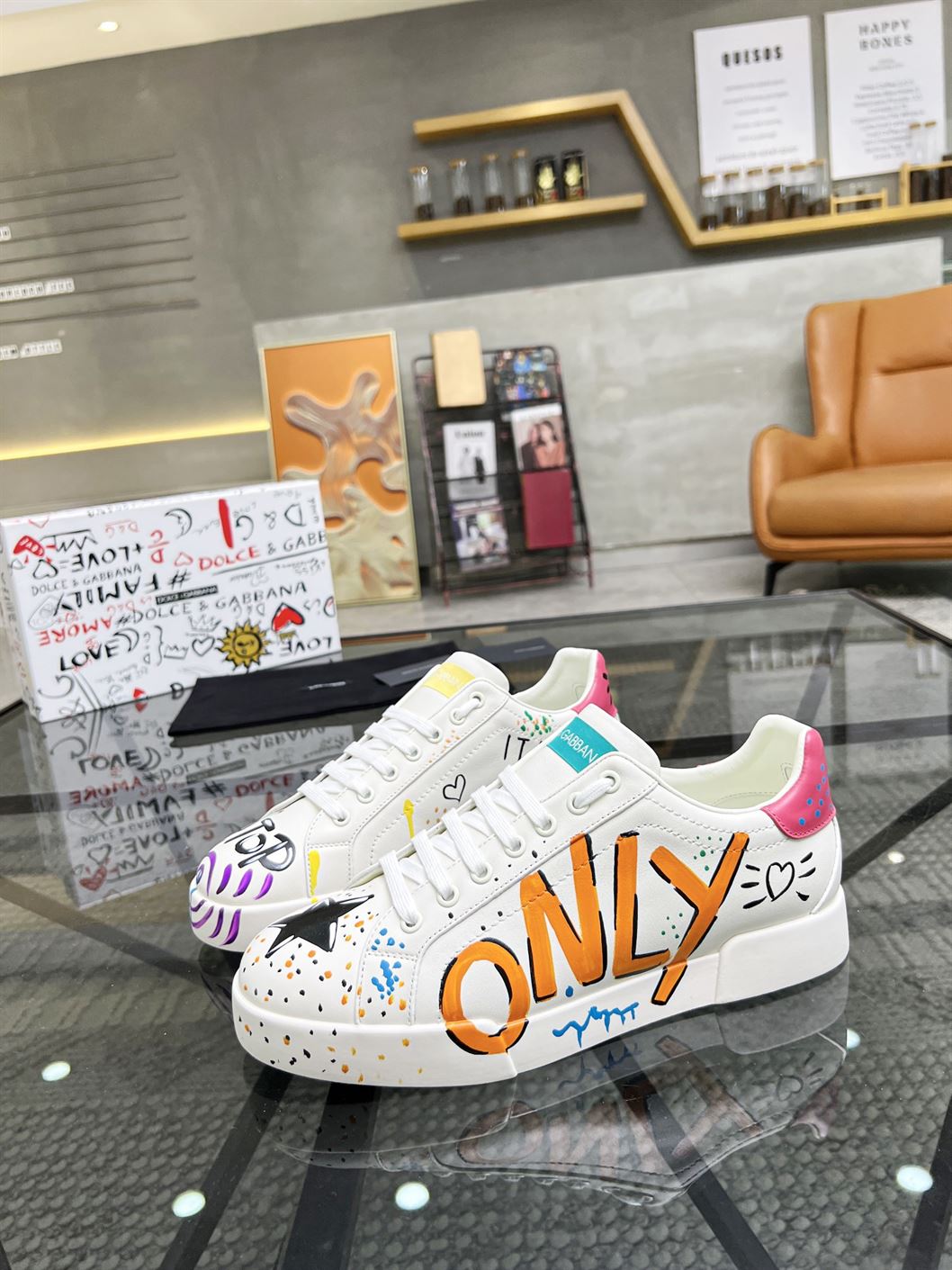 DOLCE & GABBANA LIMITED EDITION PORTOFINO GRAFFITI SNEAKERS – DG020