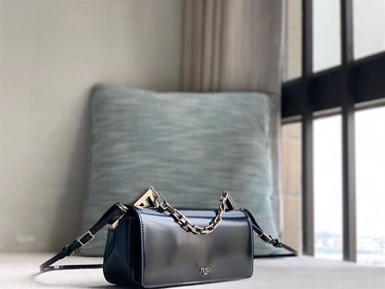 FENDI FIRST SIGHT BLACK LEATHER MINI BAG