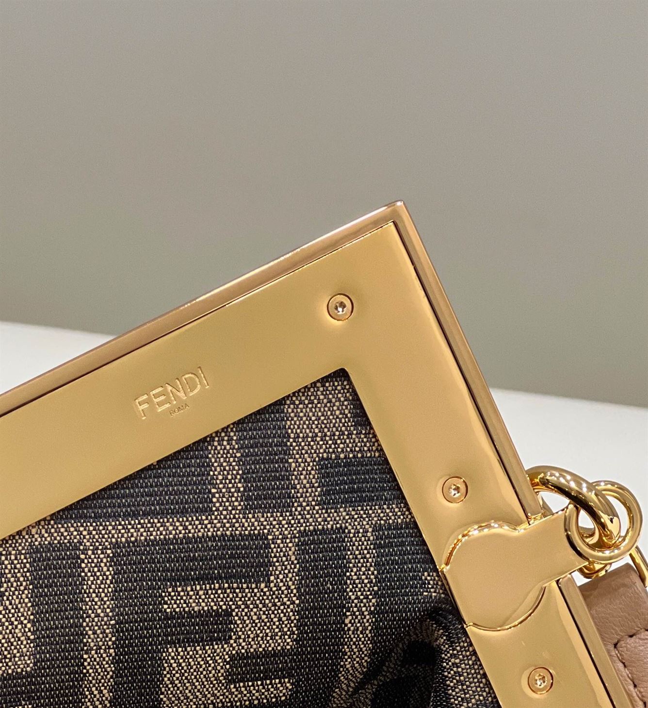 FENDI FIRST SMALL BROWN LEATHER BAG